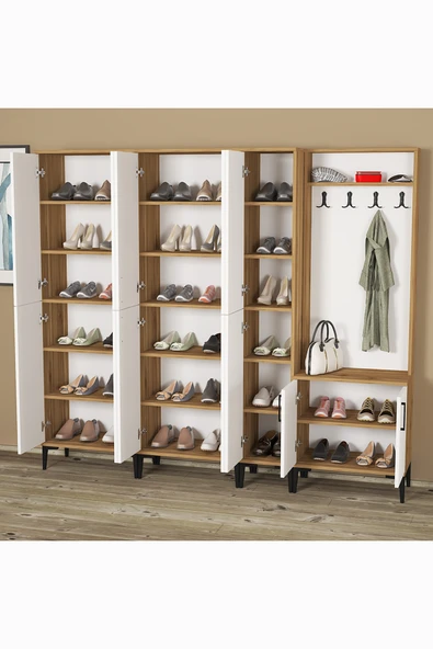 Kalender Dekor Rose-1-3-4-4 Portmanto Vestiyer Ayakkabılık - Resim 5