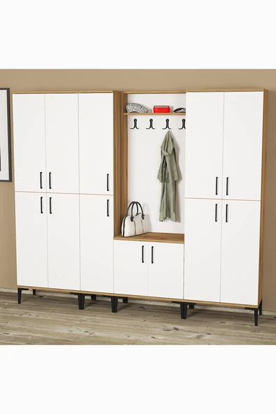 Kalender Dekor Rose-1-3-4-4 Portmanto Vestiyer Ayakkabılık - Resim 4