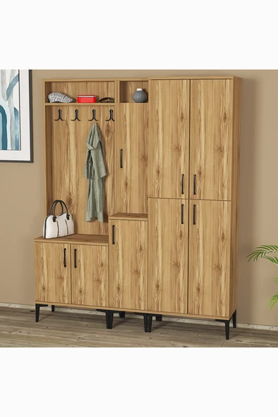 Kalender Dekor Rose-1-2-4 Portmanto Vestiyer Ayakkabılık - Resim 4