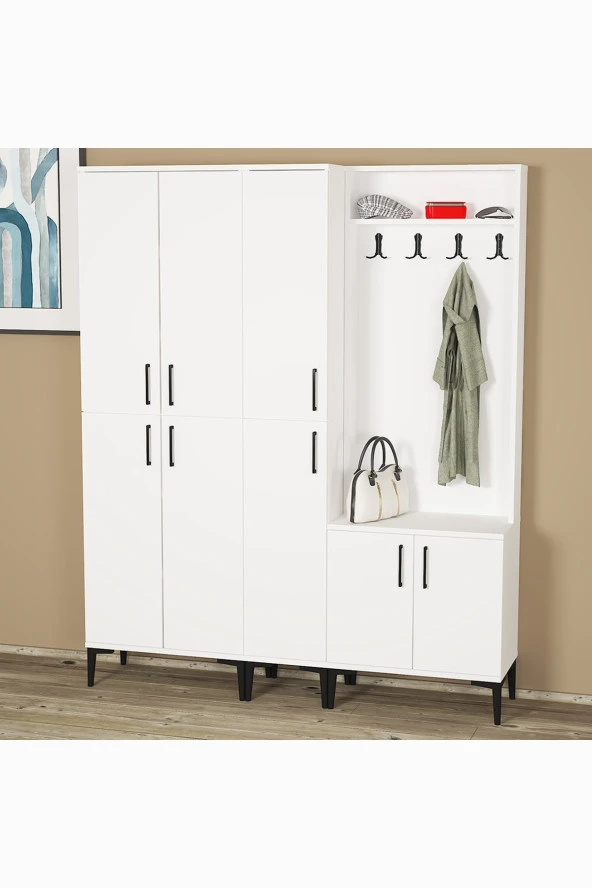 Kalender Dekor Rose-1-3-4 Portmanto Vestiyer Ayakkabılık