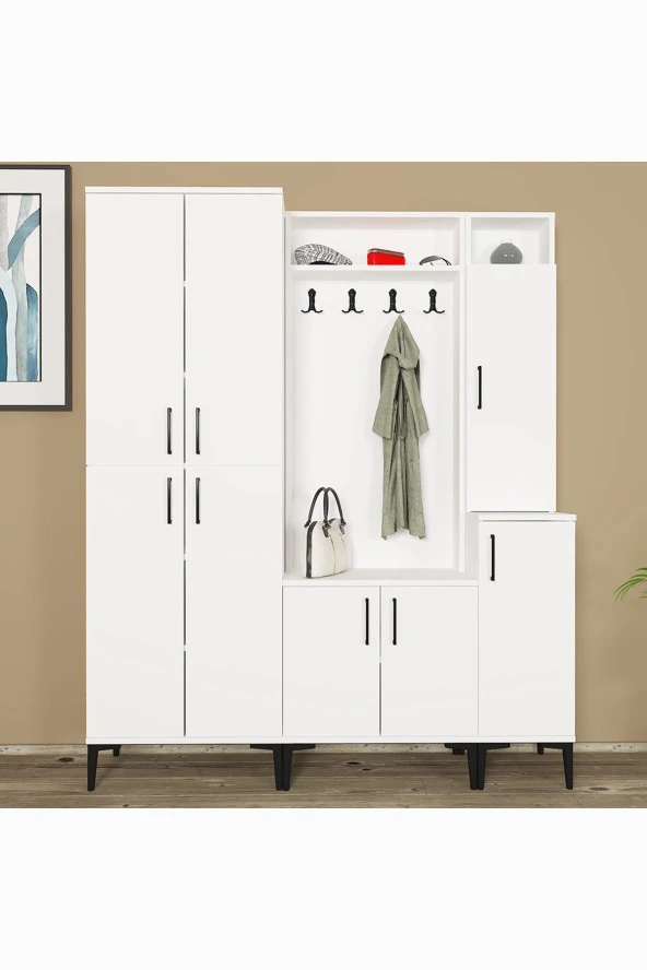 Kalender Dekor Rose-1-2-4 Portmanto Vestiyer Ayakkabılık - Resim 2