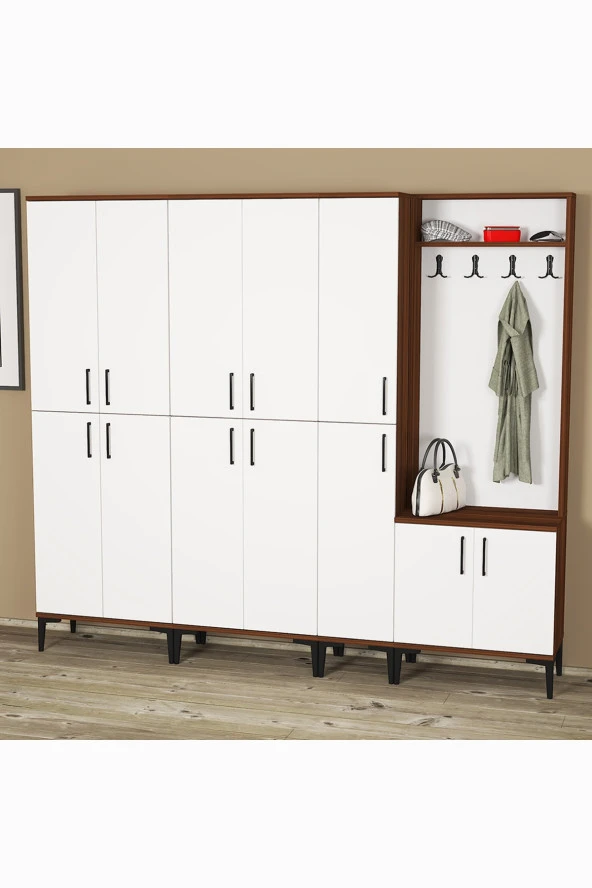 Kalender Dekor Rose-1-3-4-4 Portmanto Vestiyer Ayakkabılık