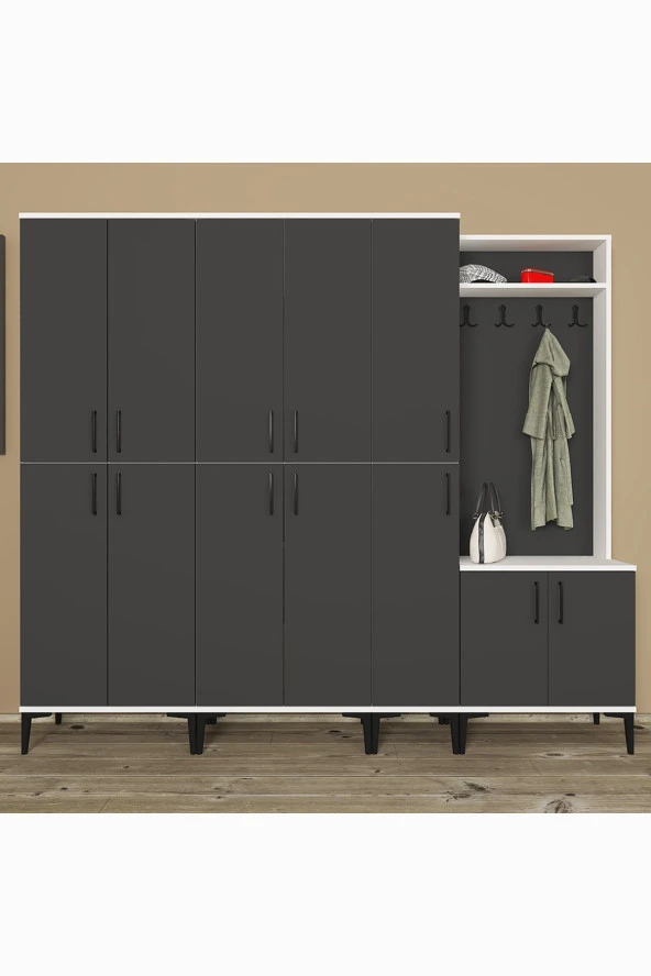 Kalender Dekor Rose-1-3-4-4 Portmanto Vestiyer Ayakkabılık - Resim 2