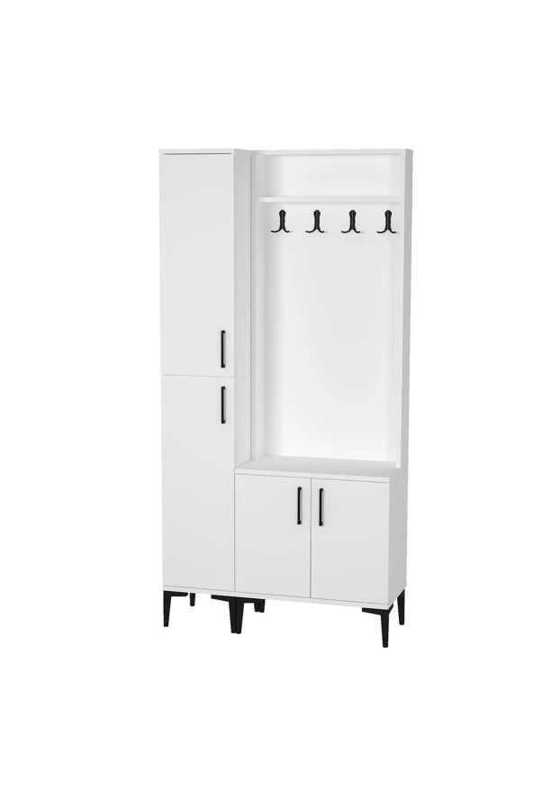 Kalender Dekor Rose-1-3 Portmanto Vestiyer Ayakkabılık - Resim 3