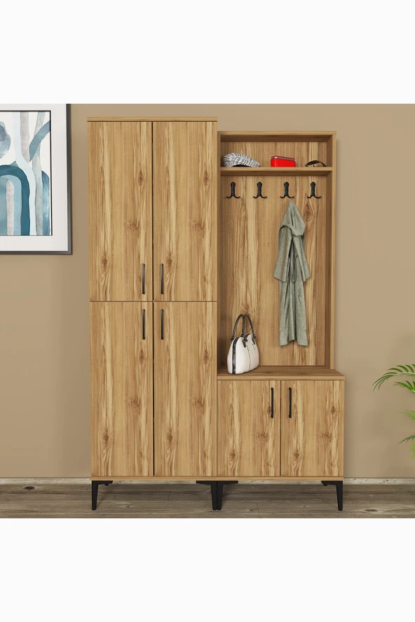 Kalender Dekor Rose-1-4 Portmanto Vestiyer Ayakkabılık - Resim 2