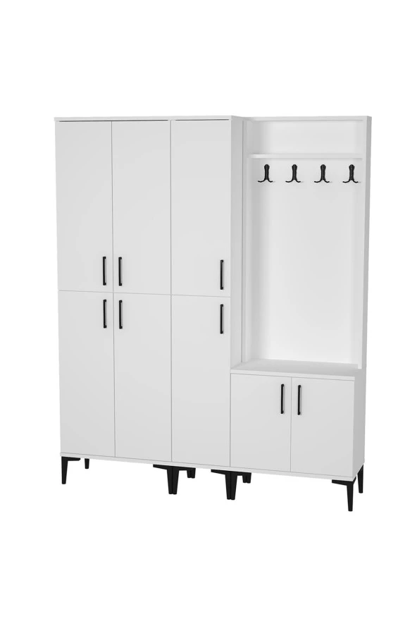 Kalender Dekor Rose-1-3-4 Portmanto Vestiyer Ayakkabılık - Resim 3