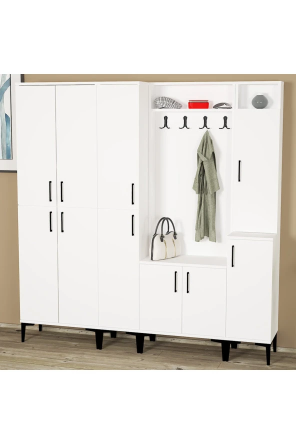 Kalender Dekor Rose-1-2-3-4 Portmanto Vestiyer Ayakkabılık