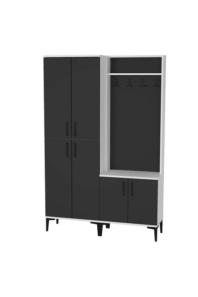 Kalender Dekor Rose-1-4 Portmanto Vestiyer Ayakkabılık - Resim 2