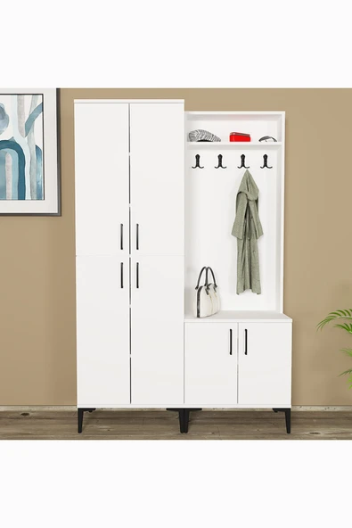 Kalender Dekor Rose-1-4 Portmanto Vestiyer Ayakkabılık - Resim 2