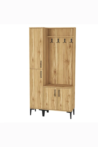 Kalender Dekor Rose-1-3 Portmanto Vestiyer Ayakkabılık - Resim 3