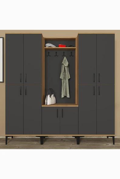 Kalender Dekor Rose-1-4-4 Portmanto Vestiyer Ayakkabılık - Resim 2