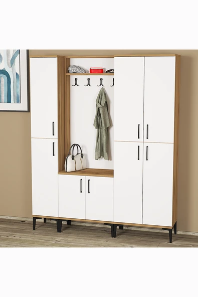 Kalender Dekor Rose-1-3-4 Portmanto Vestiyer Ayakkabılık - Resim 4