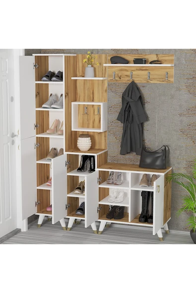 Kalender Dekor Sonia-1-2-3 Sn02 Ayakkabılık Vestiyer Portmanto - Resim 2