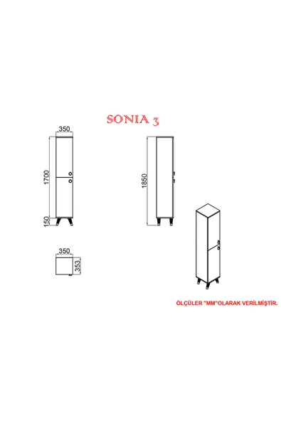 Kalender Dekor Sonia-1-2-3-4 Sn04 Ayakkabılık Vestiyer Portmanto - Resim 7