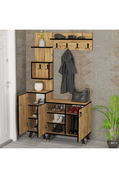 Kalender Dekor Sonia-1-2 Sn04 Ayakkabılık Vestiyer Portmanto - Resim 2