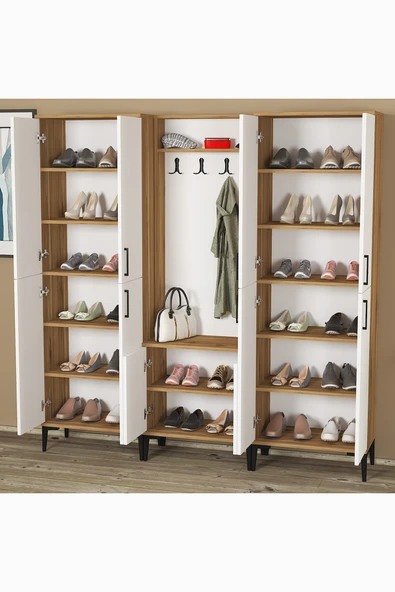 Kalender Dekor Rose-1-4-4 Portmanto Vestiyer Ayakkabılık - Resim 5