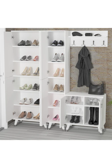 Kalender Dekor Sonia-1-3-4 Sn01 Ayakkabılık Vestiyer Portmanto - Resim 3