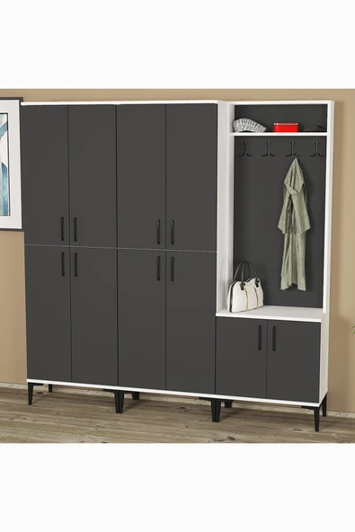 Kalender Dekor Rose-1-4-4 Portmanto Vestiyer Ayakkabılık - Resim 4