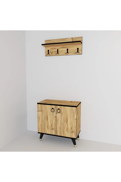 Kalender Dekor Sonia-1 Sn04 Ayakkabılık Vestiyer Portmanto - Resim 3