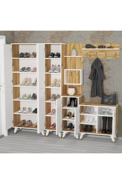 Kalender Dekor Sonia-1-2-3-4 Sn02 Ayakkabılık Vestiyer Portmanto - Resim 3