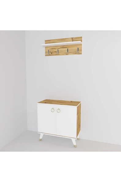 Kalender Dekor Sonia-1 Sn02 Ayakkabılık Vestiyer Portmanto - Resim 3