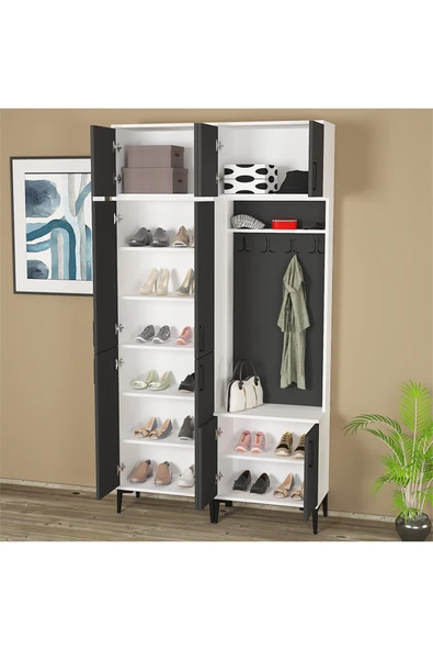 Kalender Dekor ROSE-1-4-5-5 PORTMANTO VESTİYER AYAKKABILIK - Resim 4