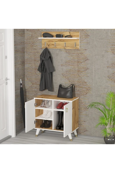 Kalender Dekor Sonia-1 Sn02 Ayakkabılık Vestiyer Portmanto - Resim 2