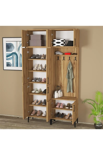 Kalender Dekor ROSE-1-4-5-5 PORTMANTO VESTİYER AYAKKABILIK - Resim 4