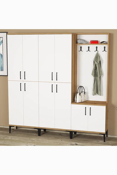 Kalender Dekor Rose-1-4-4 Portmanto Vestiyer Ayakkabılık - Resim 4