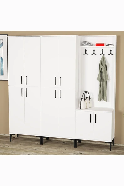 Kalender Dekor Rose-1-4-4 Portmanto Vestiyer Ayakkabılık - Resim 4