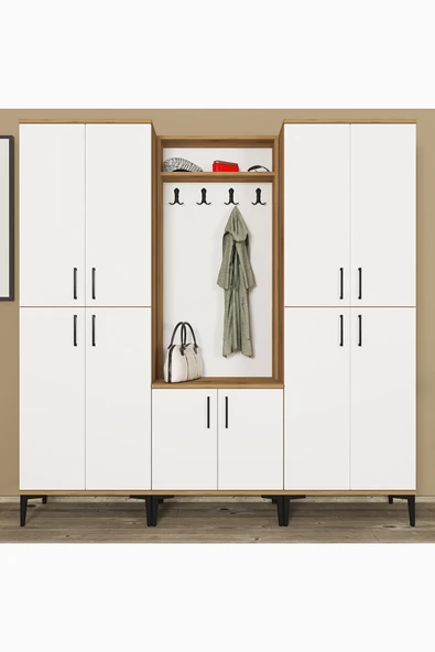 Kalender Dekor Rose-1-4-4 Portmanto Vestiyer Ayakkabılık - Resim 2