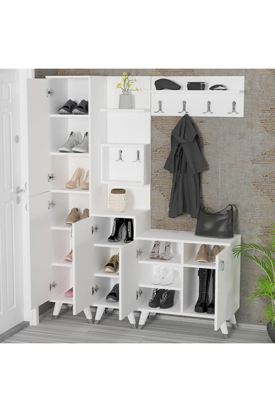 Kalender Dekor Sonia-1-2-3 Sn01 Ayakkabılık Vestiyer Portmanto - Resim 2