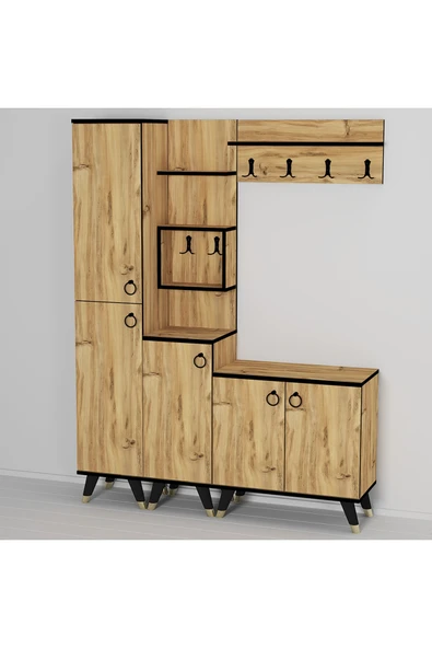 Kalender Dekor Sonia-1-2-3 Sn04 Ayakkabılık Vestiyer Portmanto - Resim 3