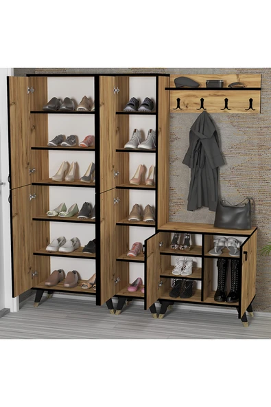 Kalender Dekor Sonia-1-3-4 Sn04 Ayakkabılık Vestiyer Portmanto - Resim 3