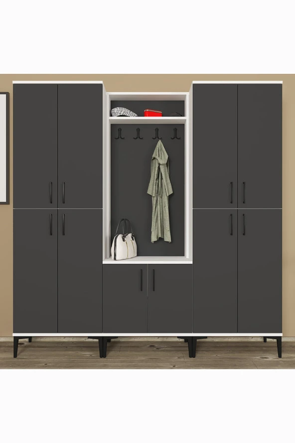 Kalender Dekor Rose-1-4-4 Portmanto Vestiyer Ayakkabılık - Resim 2