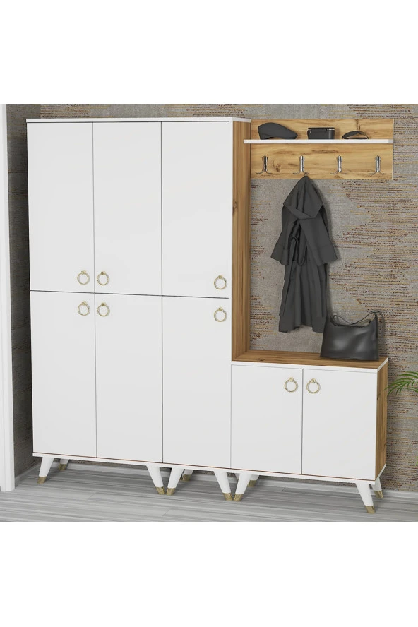 Kalender Dekor Sonia-1-3-4 Sn02 Ayakkabılık Vestiyer Portmanto