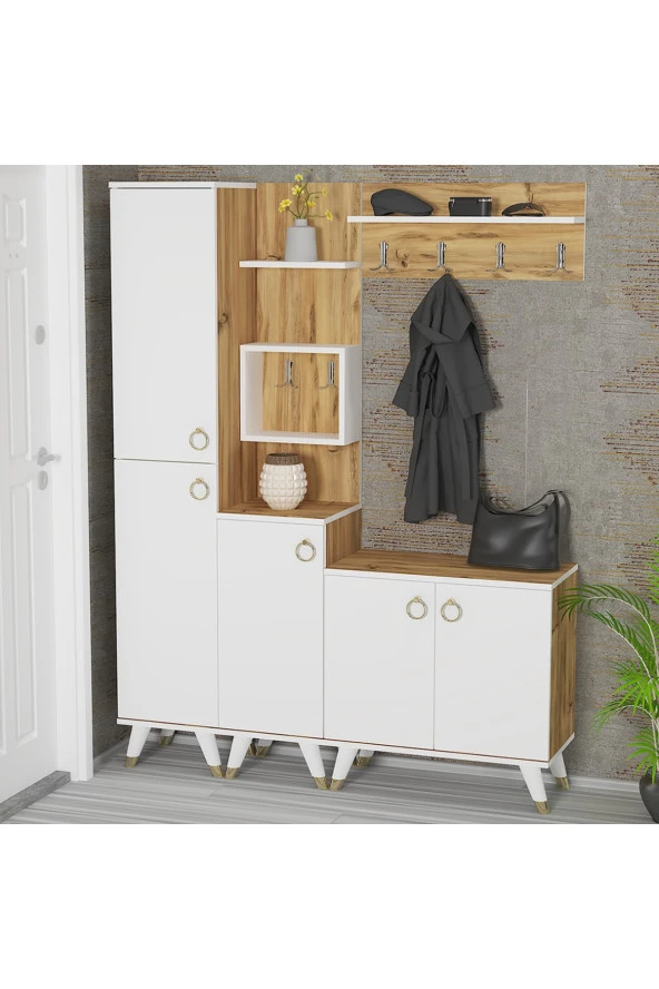 Kalender Dekor Sonia-1-2-3 Sn02 Ayakkabılık Vestiyer Portmanto