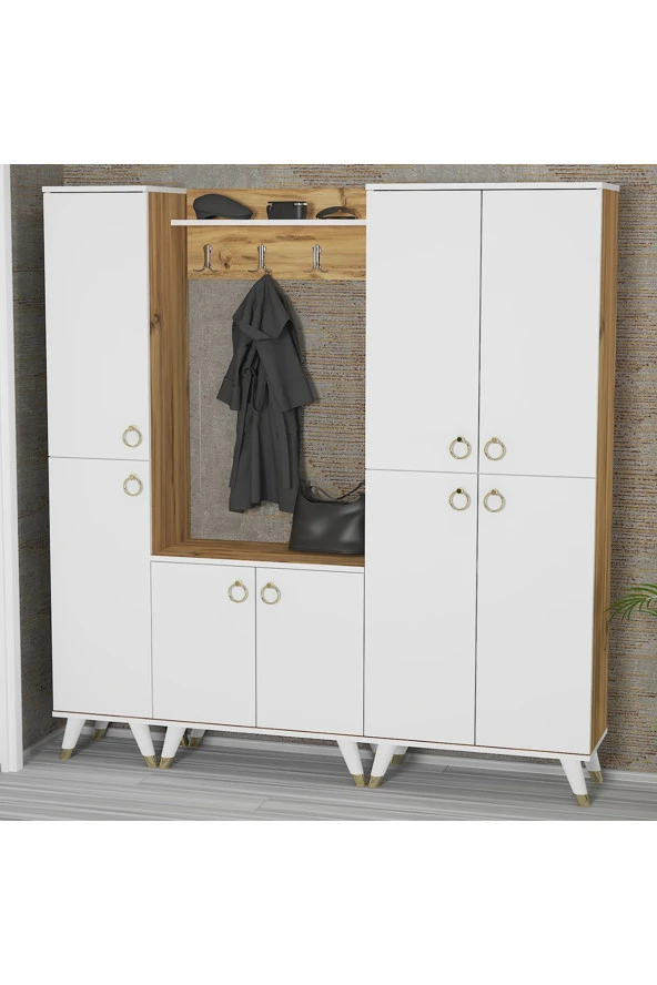 Kalender Dekor Sonia-1-3-4 Sn02 Ayakkabılık Vestiyer Portmanto - 2