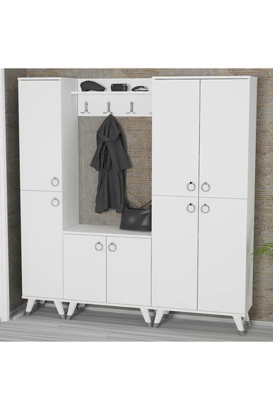 Kalender Dekor Sonia-1-3-4 Sn01 Ayakkabılık Vestiyer Portmanto - Resim 2