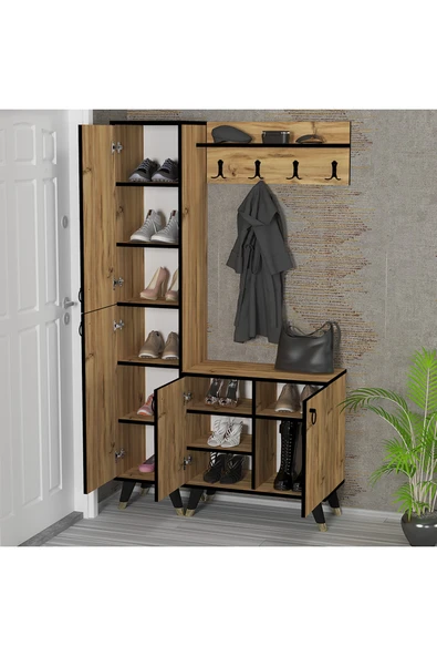 Kalender Dekor Sonia-1-3 Sn04 Ayakkabılık Vestiyer Portmanto - Resim 2