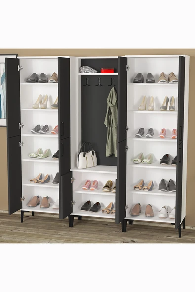 Kalender Dekor Rose-1-4-4 Portmanto Vestiyer Ayakkabılık - Resim 5