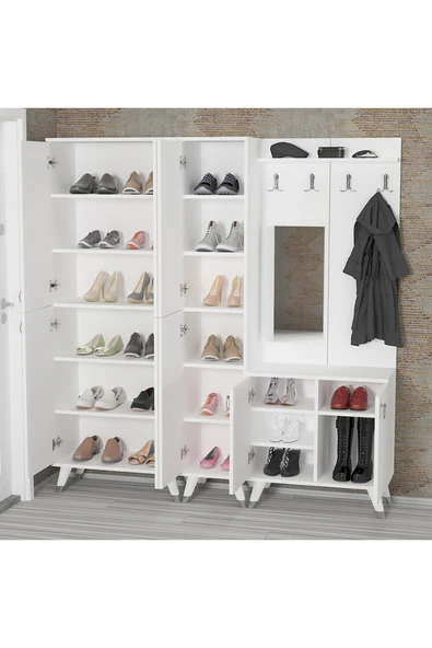 Kalender Dekor Sonia-5-3-4 Sn01 Ayakkabılık Vestiyer Portmanto - Resim 2