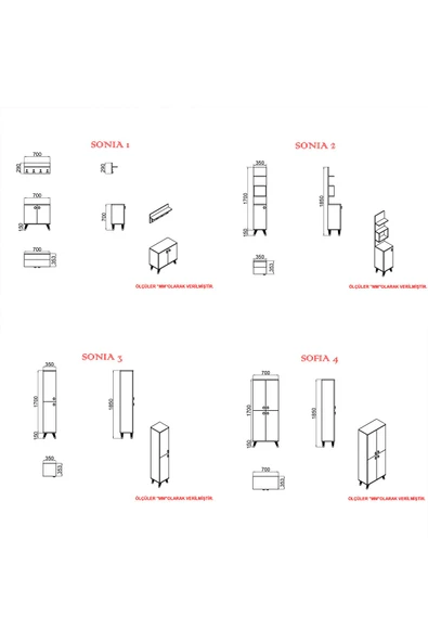 Kalender Dekor Sonia-5-2-3-4 Sn02 Ayakkabılık Vestiyer Portmanto - Resim 5