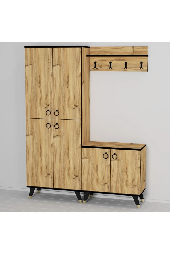 Kalender Dekor Sonia-1-4 Sn04 Ayakkabılık Vestiyer Portmanto - Resim 3