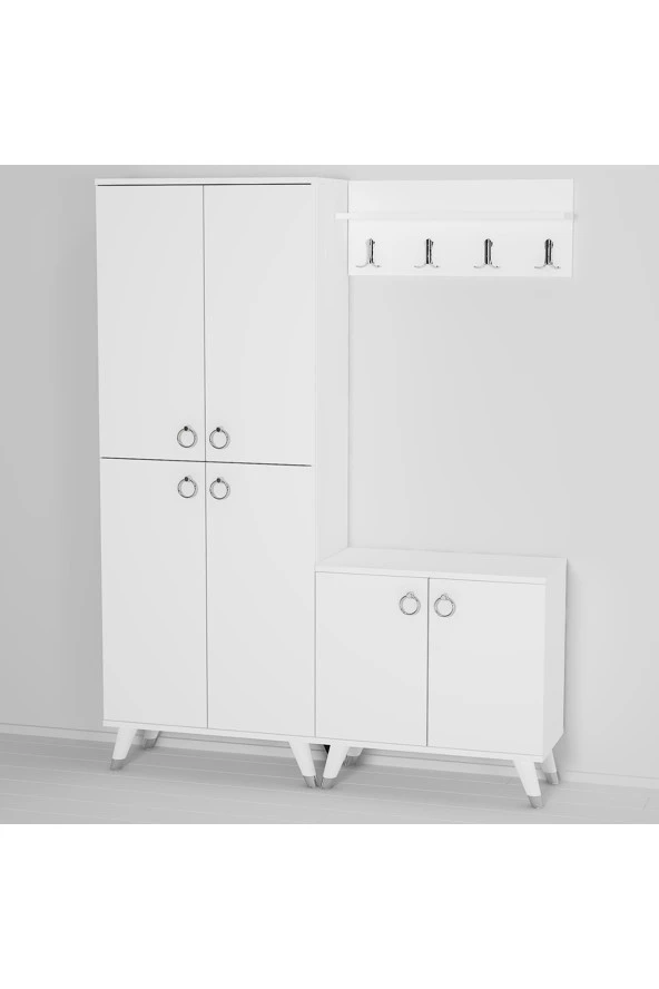 Kalender Dekor Sonia-1-4 Sn01 Ayakkabılık Vestiyer Portmanto - Resim 3