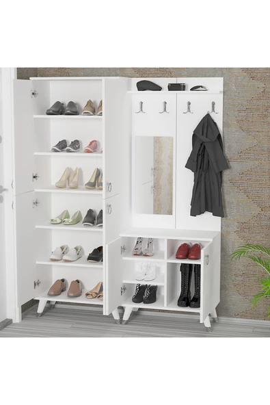 Kalender Dekor Sonia-5-4 Sn01 Ayakkabılık Vestiyer Portmanto - Resim 2