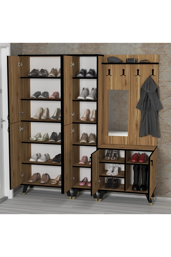 Kalender Dekor Sonia-5-3-4 Sn04 Ayakkabılık Vestiyer Portmanto - Resim 2