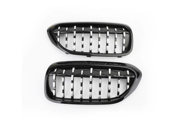 Bmw G30 Uyumlu 2017+ Diamond Böbrek - Piano Siyah - Resim 3