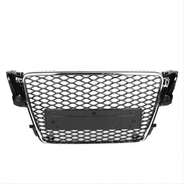 Audi A5 Uyumlu 2008-2012 Panjur Rs5 Siyah Krom Çerçeve - 2