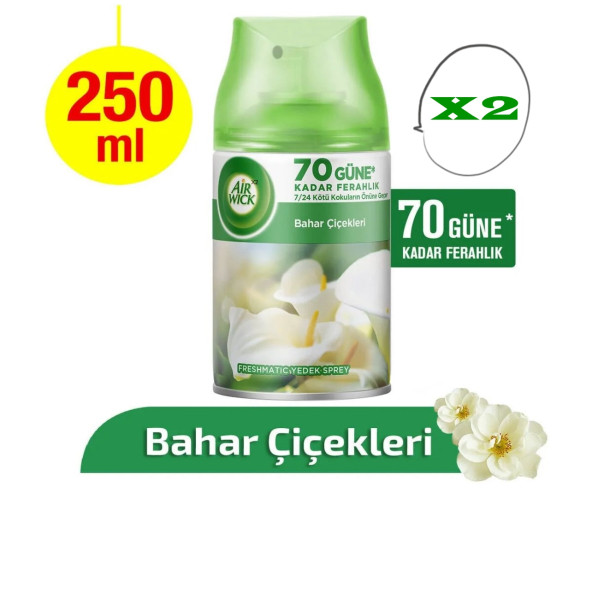 AİR WICK YEDEK 250ML  BAHAR ÇİÇEKLERİ X 2